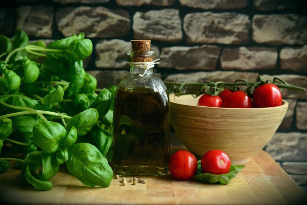 Artisan olive oil bottle